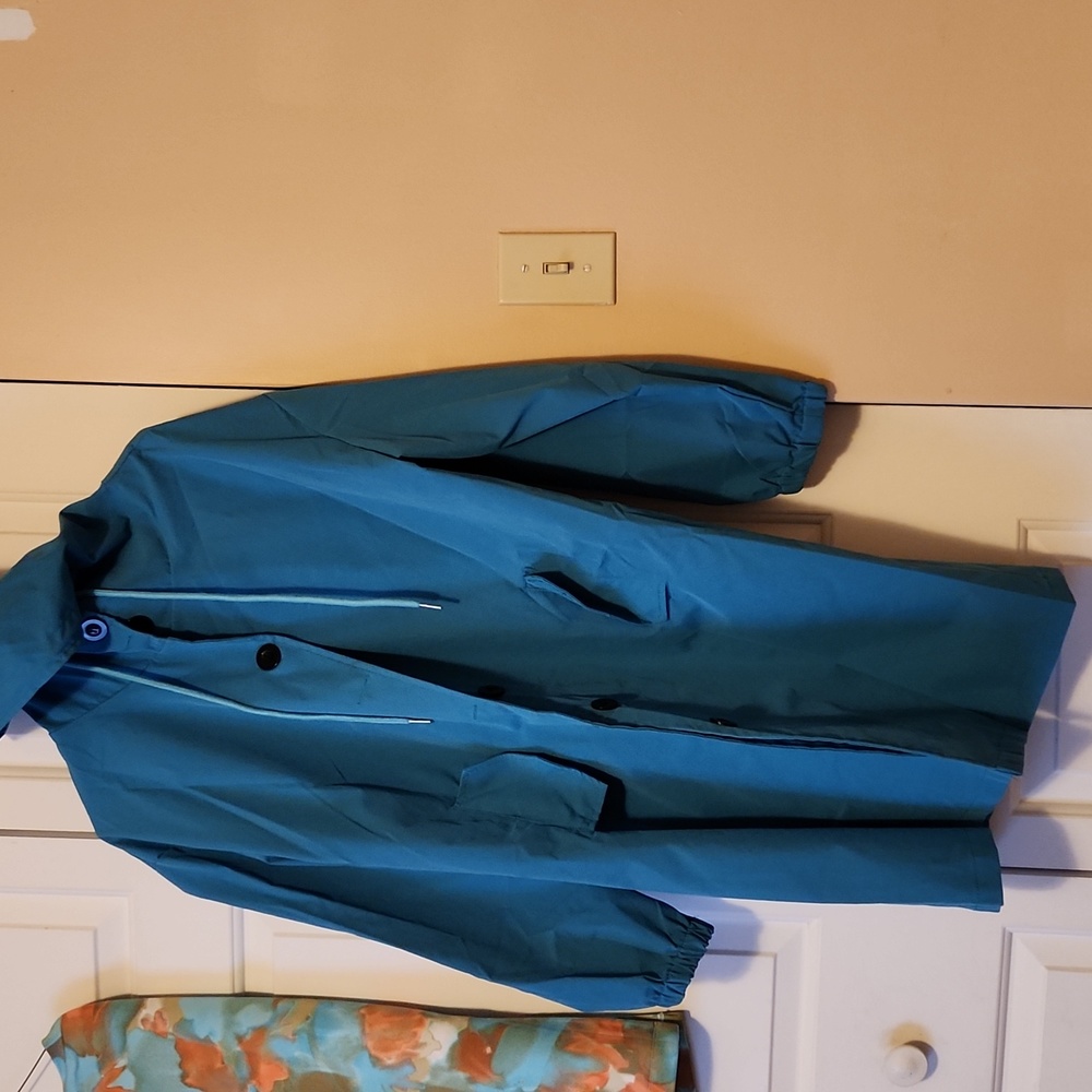 Womens cotton hooded raincoat